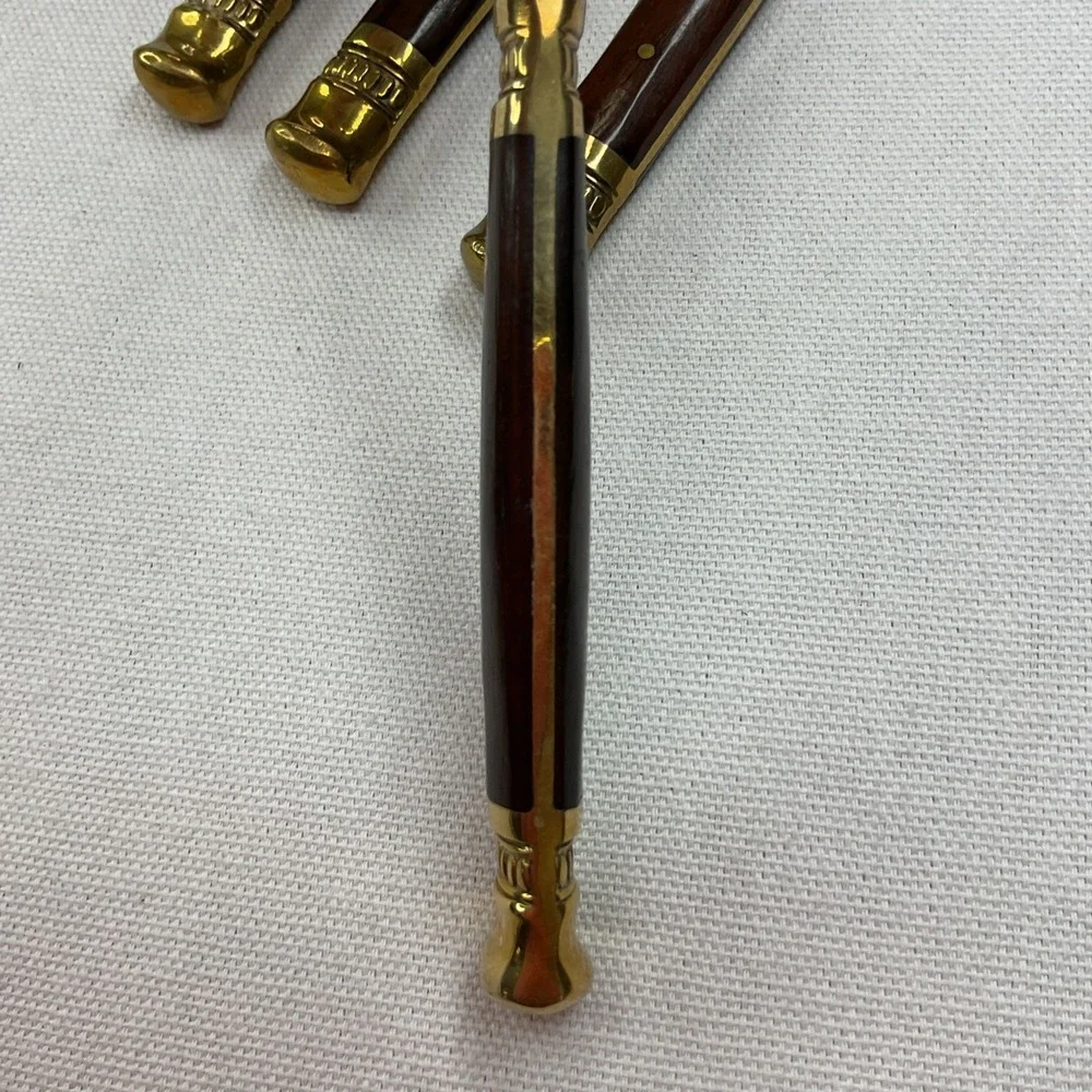 Pottery Barn bronze rosewood Knives Vintage Butter Spreader flatware Set Of 4